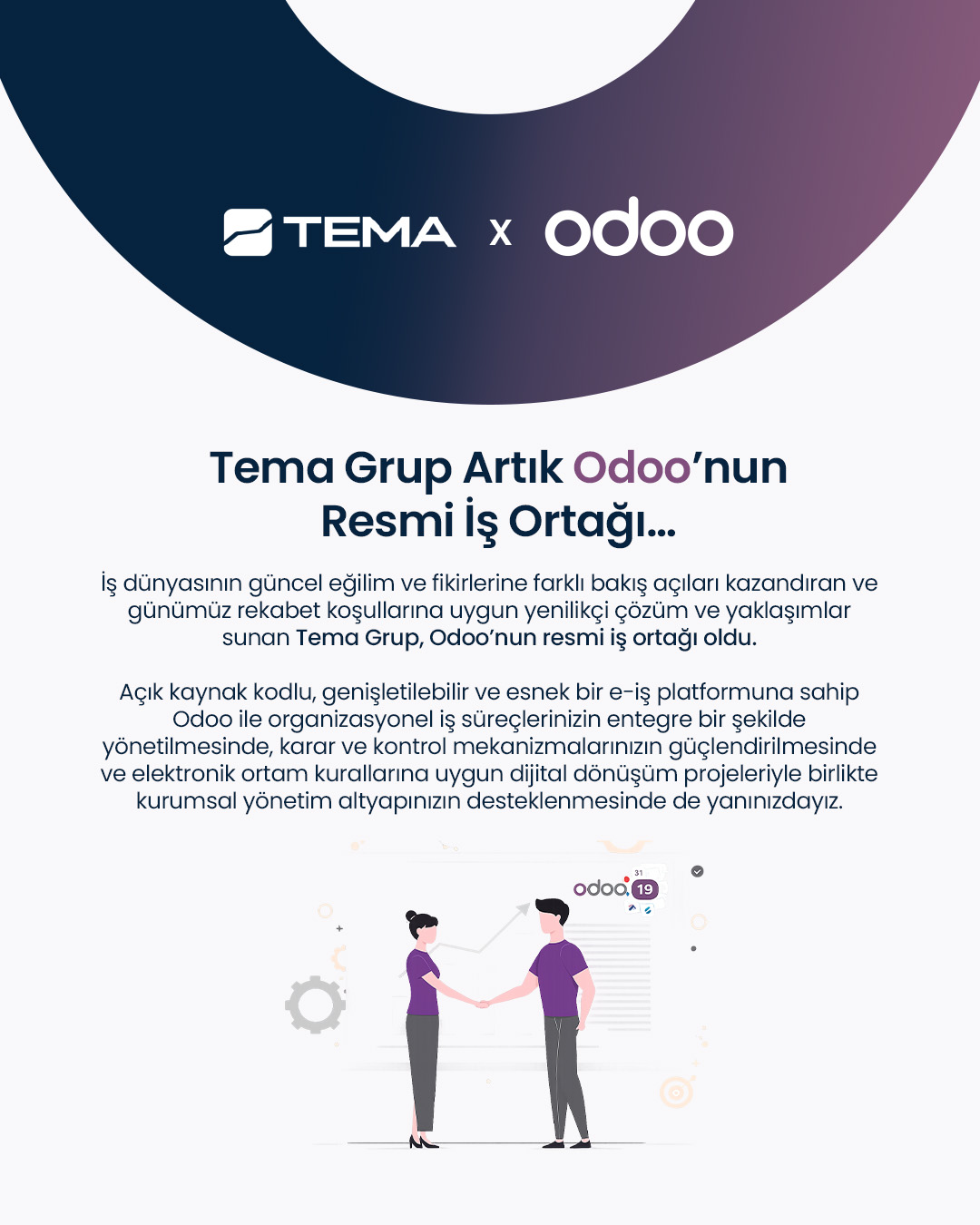 TEMA GRUP ARTIK ODOO’NUN RESMİ İŞ ORTAĞI…